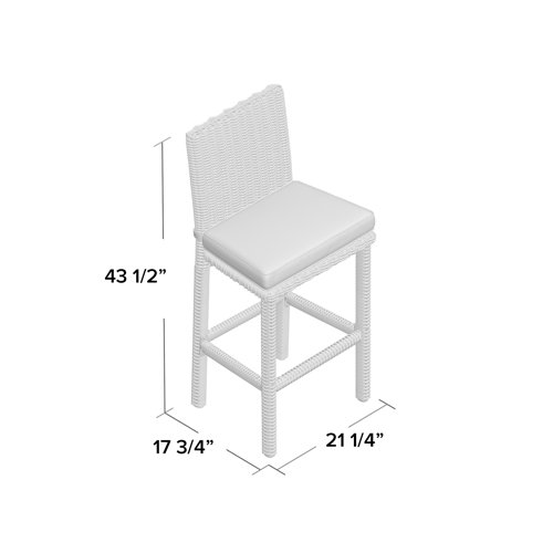 Bayou Breeze Pranav Patio Bar Stool with Cushion & Reviews Wayfair